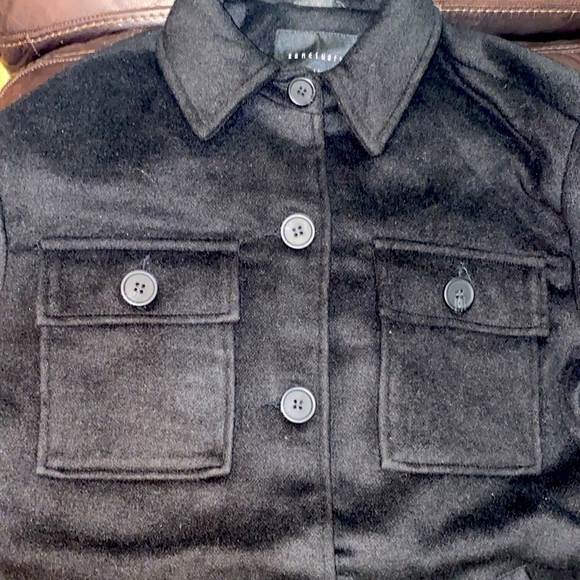Sanctuary black wool blend Shacket/ Jacket. Quilted lining. Pockets. Size M.NWT - Picture 5 of 11